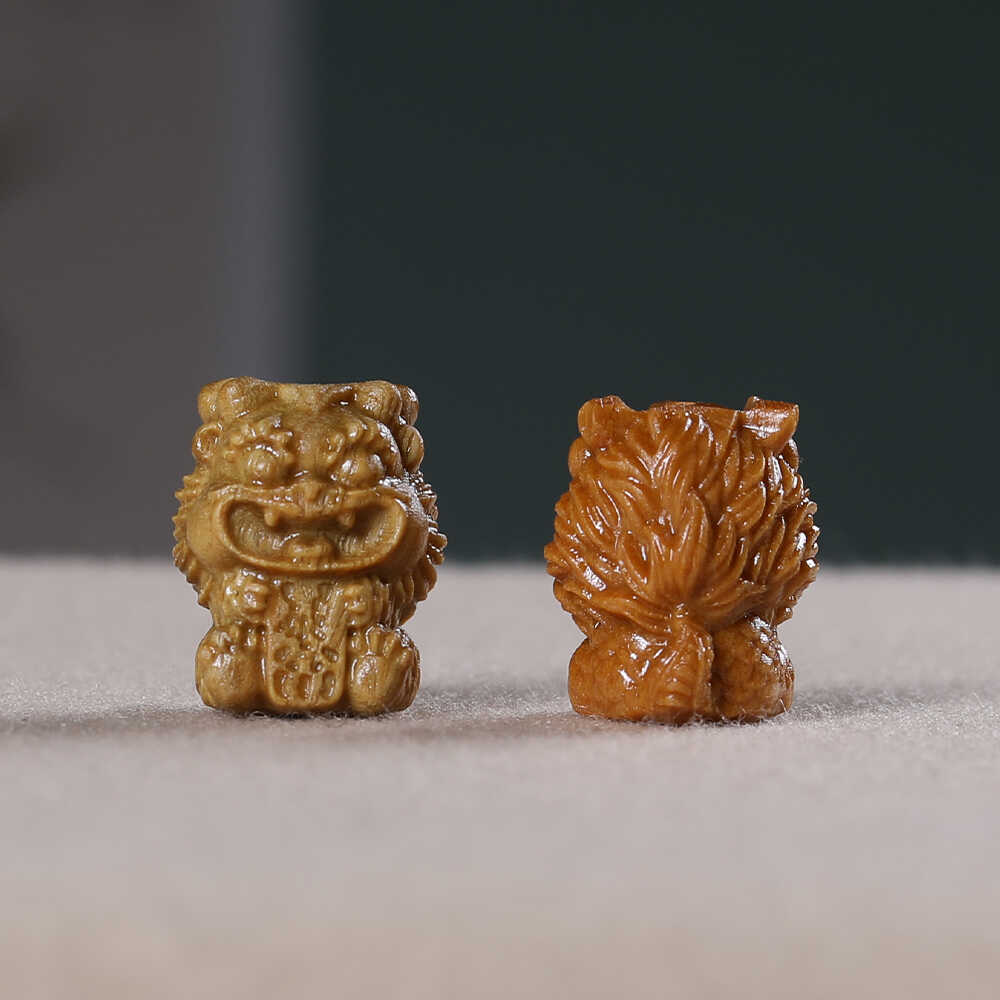 天然檀木暴富龙开运龙吊坠DIY文玩佛珠饰品配饰手机链吊坠包挂件