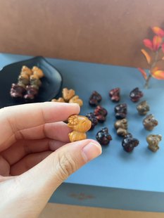 天然檀香木小绵羊吊坠配件雕刻萌宠木质小动物羊生肖DIY饰品配件