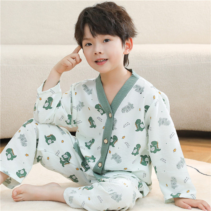 夏季儿童睡衣云朵棉家居服套装