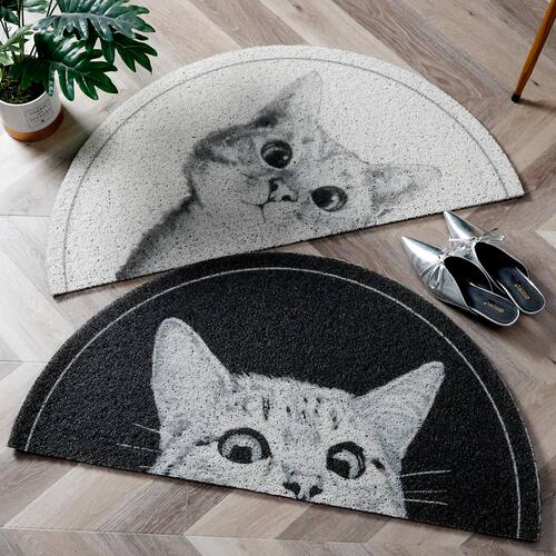 半圆型入户门萌宠可爱猫咪地垫