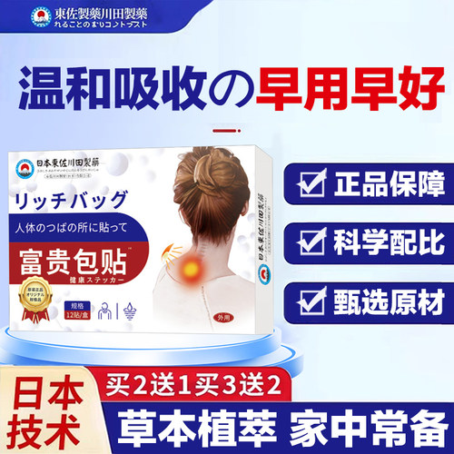 日本富贵肩背低头劳累颈后凸肩贴