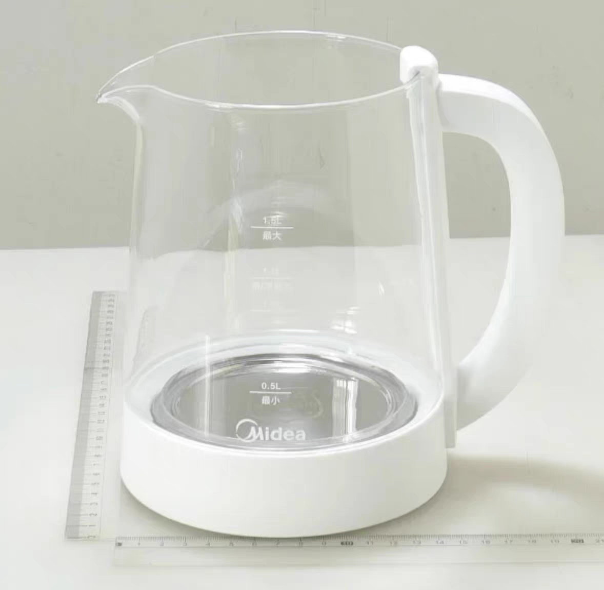 美的养生壶玻璃壶配件MK-Y22P/21P/23P/20P壶身组件加热盘壶体