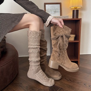 复古感拉满 本命袜子被我挖到了 卡其色配靴子 美拉德色系穿搭