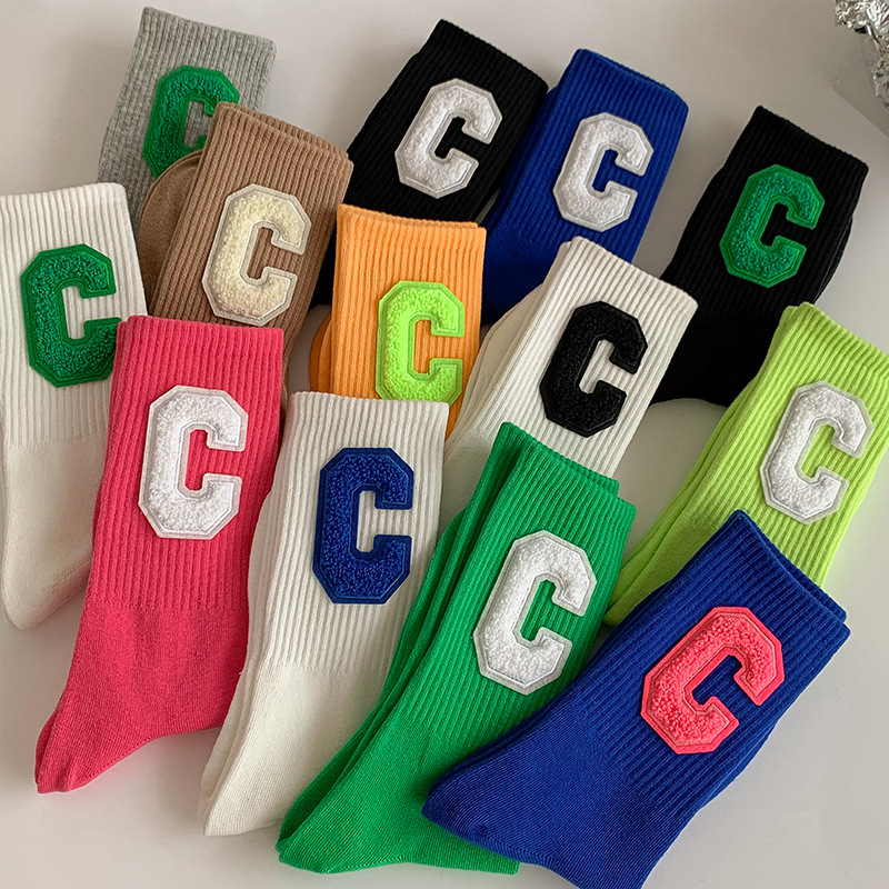 LookSocks潮袜网红大C字母袜子