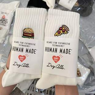 LookSocks秋冬日潮HUMAN刺绣袜子纯棉袜男女长款 ins网红潮运动袜