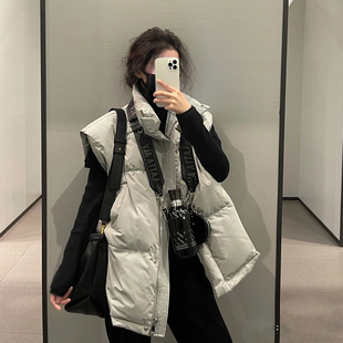 2025秋冬新款 羽绒马甲女欧货洋气学院风马夹坎肩网红背心上衣外套