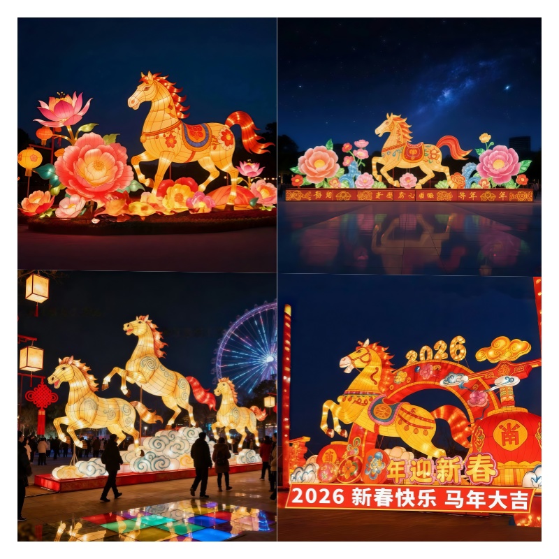 厂家定制2026春节花灯马年花灯
