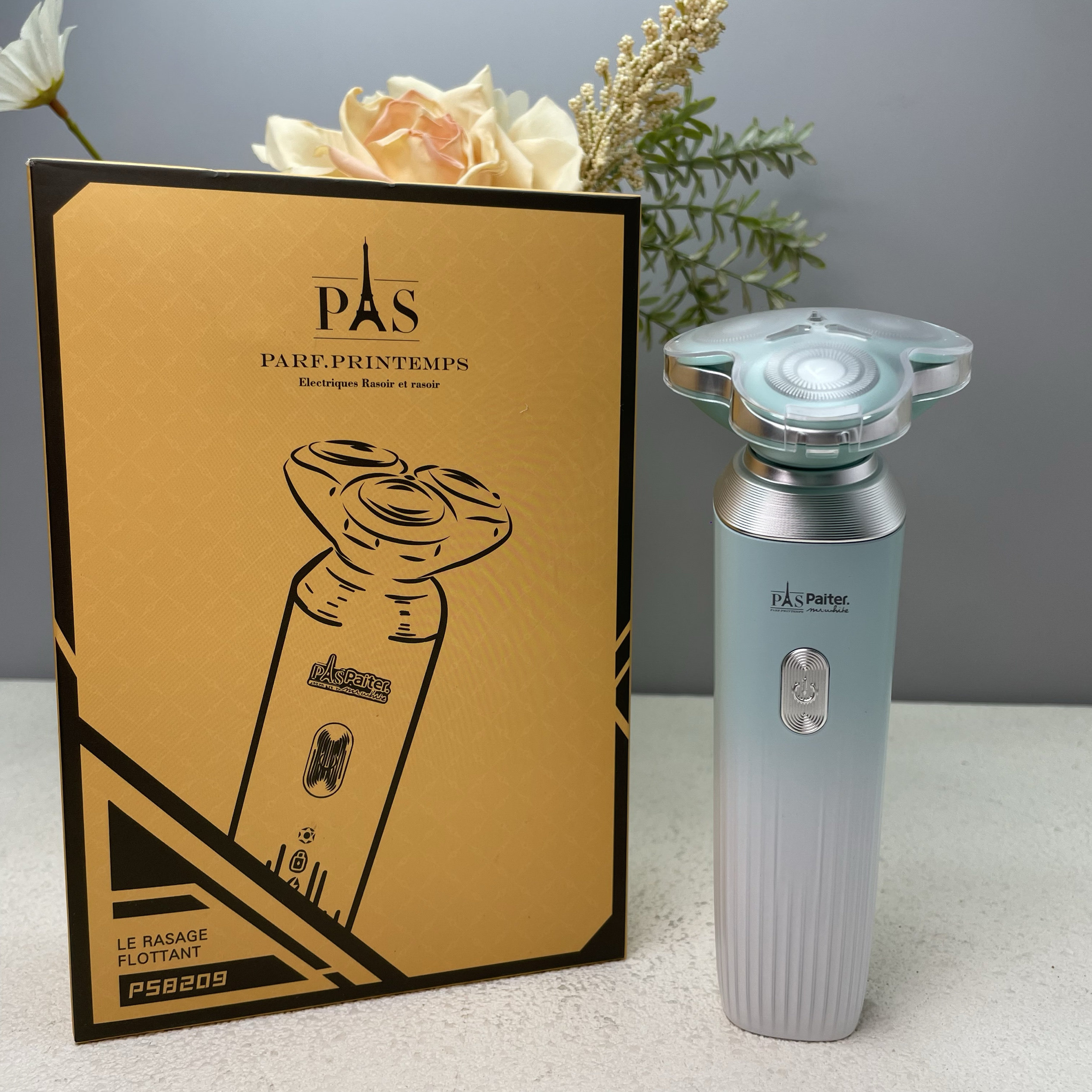 Paiter百特小白先生男士剃须刀电动原装全身水洗便携式智能刮胡刀