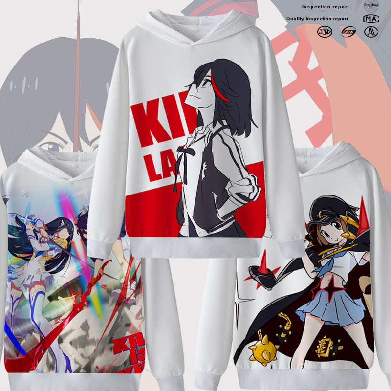 缠流子鬼龙院皐月KILLLAKILL斩服少连帽卫衣长袖照片定制大码