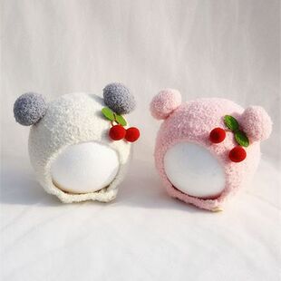 婴儿帽子秋冬款男女宝宝包头帽初冬毛绒帽保暖防风可爱风套头帽潮