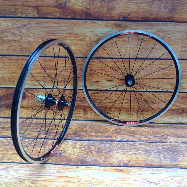 DA20圈 久欲P8 SP8 狼途/风行折叠自行车四培林/V刹轮组 20寸/406