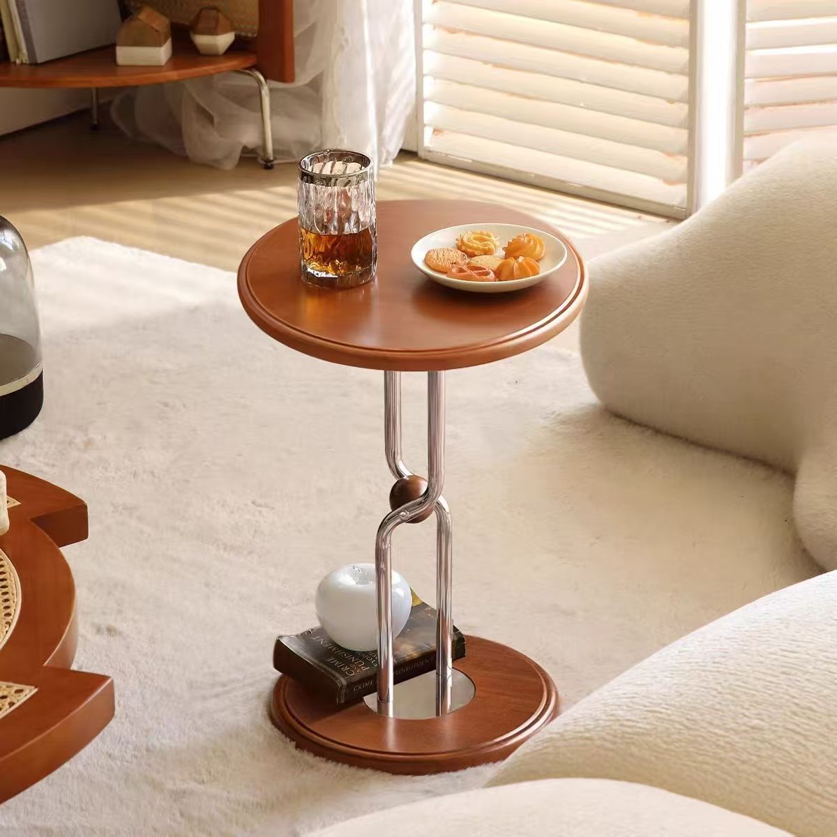 中古风茶几客厅家用沙发边几桌子