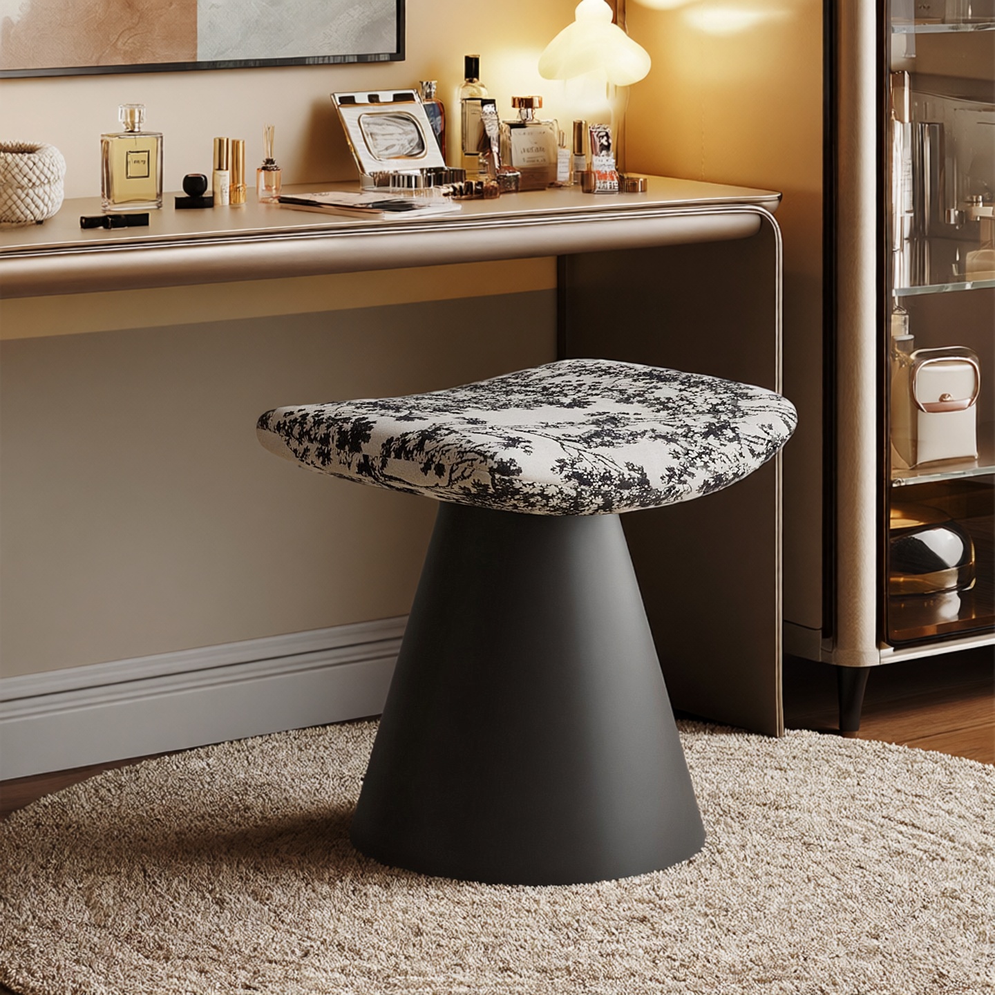 中古风梳妆凳可旋转可拆洗