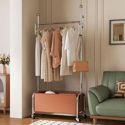 不锈钢落地衣帽架卧室挂包架小型