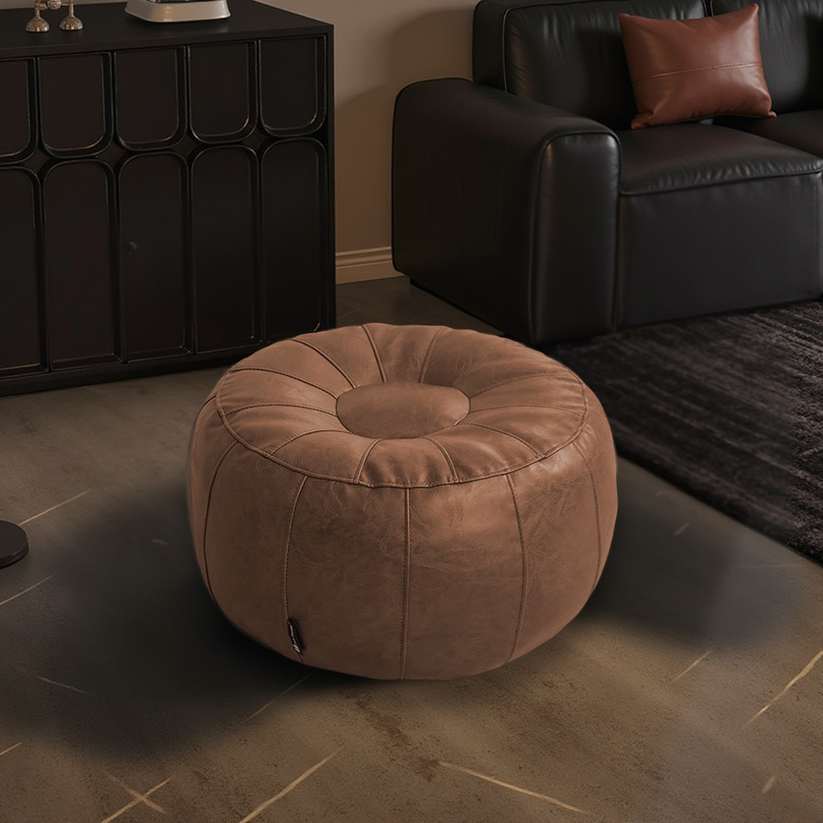 小凳子家用矮凳皮墩子套闲置旧衣服衣物收纳袋南瓜凳客厅坐墩脚踏