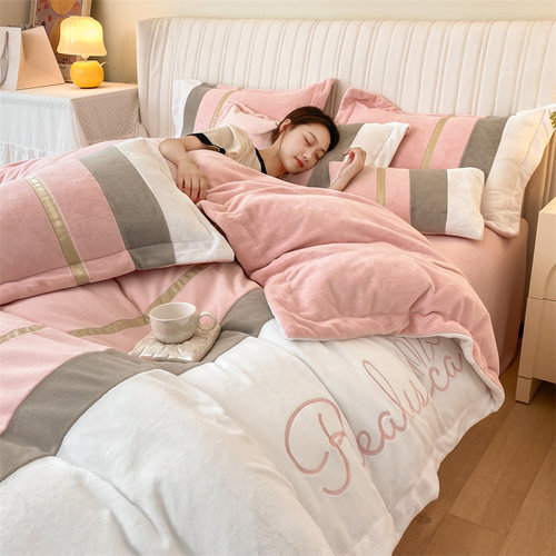 四件套加厚保暖冬季牛奶绒珊瑚绒