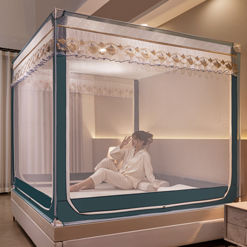 蚊帐抗菌防尘家用2025新款高级卧室免安装拉链蒙古包儿童防摔围栏