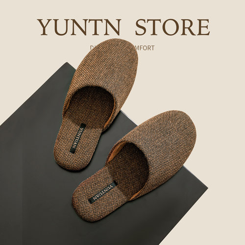 含8%羊毛轻奢老钱风棉拖鞋