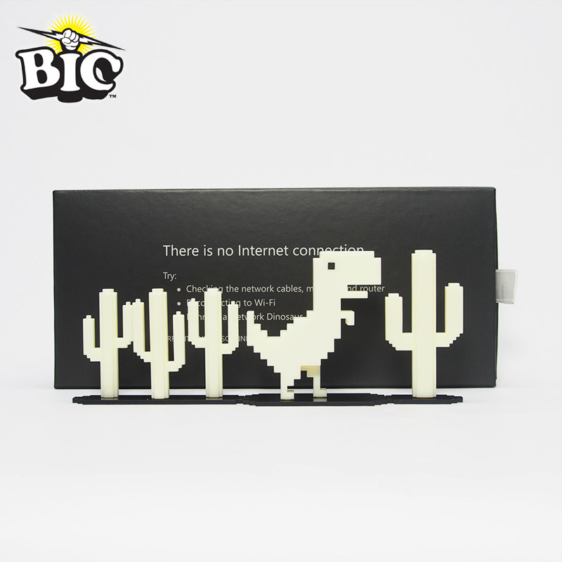 现货正品美国谷歌 chrome 浏览器 "dino" 夜光版 动漫玩偶小恐龙