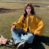 现货50绒南瓜色短款羽绒服286-5127-P275-K398，女装羽绒服，安雅