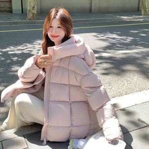 新款 现货 50绒连帽中长款羽绒服 286-5133-P300-K448图片