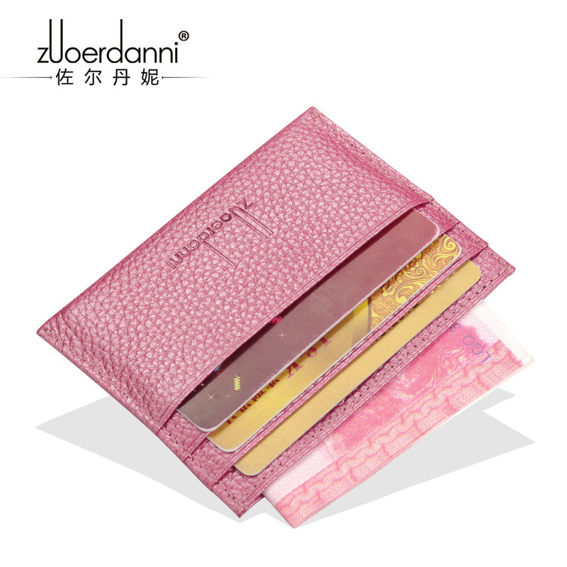 超薄小卡包 女士多卡位信用卡套真皮拉链零钱包女卡片包名片夹套