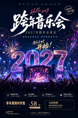 12月31日《2027跨年演唱会》我们的『歌』流行金曲live现场--福州站