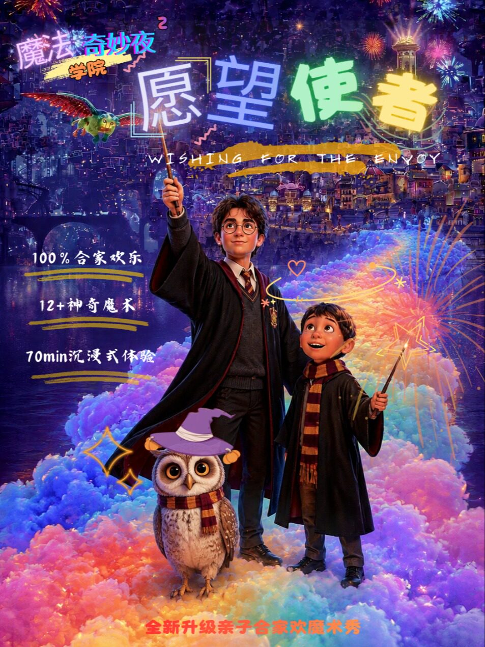 【扬州】[暑期必看]魔法学院奇妙夜2Pro“愿望使者”｜全新升级亲子魔术儿童互动秀