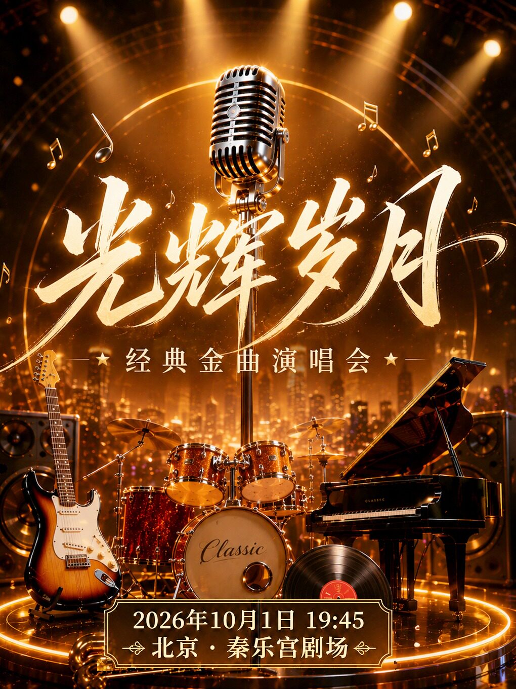 【北京】国庆假期《光辉岁月·致敬时光》经典金曲演唱会