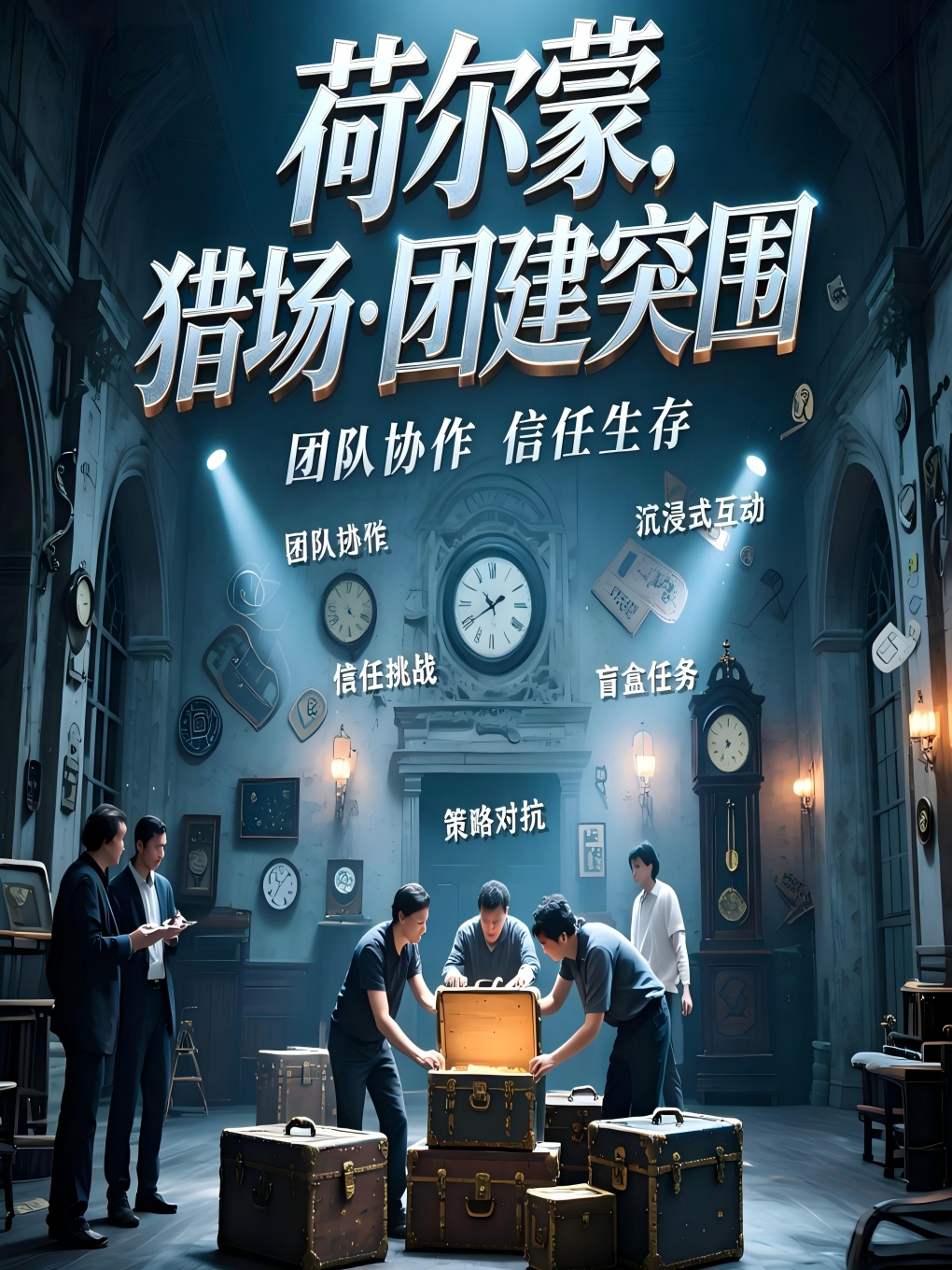 热门活动-【上海】《荷尔蒙猎场》4小时沉浸式游戏团建+24人独立包场+专属NPC带队+全程游戏体验