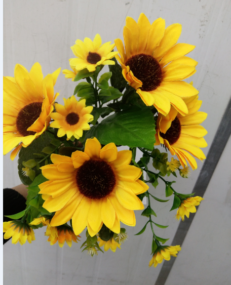 向日葵仿真花卉 餐桌花艺 假花绢花 客厅装饰花 超唯美装饰花卉