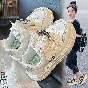儿童鞋子春秋2026新款软底中大童运动小白鞋时尚中大女童休闲板鞋