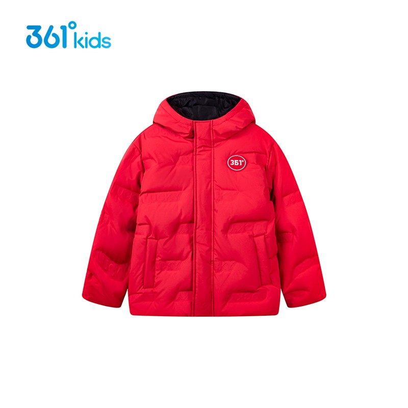 商场同款361童装男童羽绒服2025春季新款中大童本命年红色外套潮