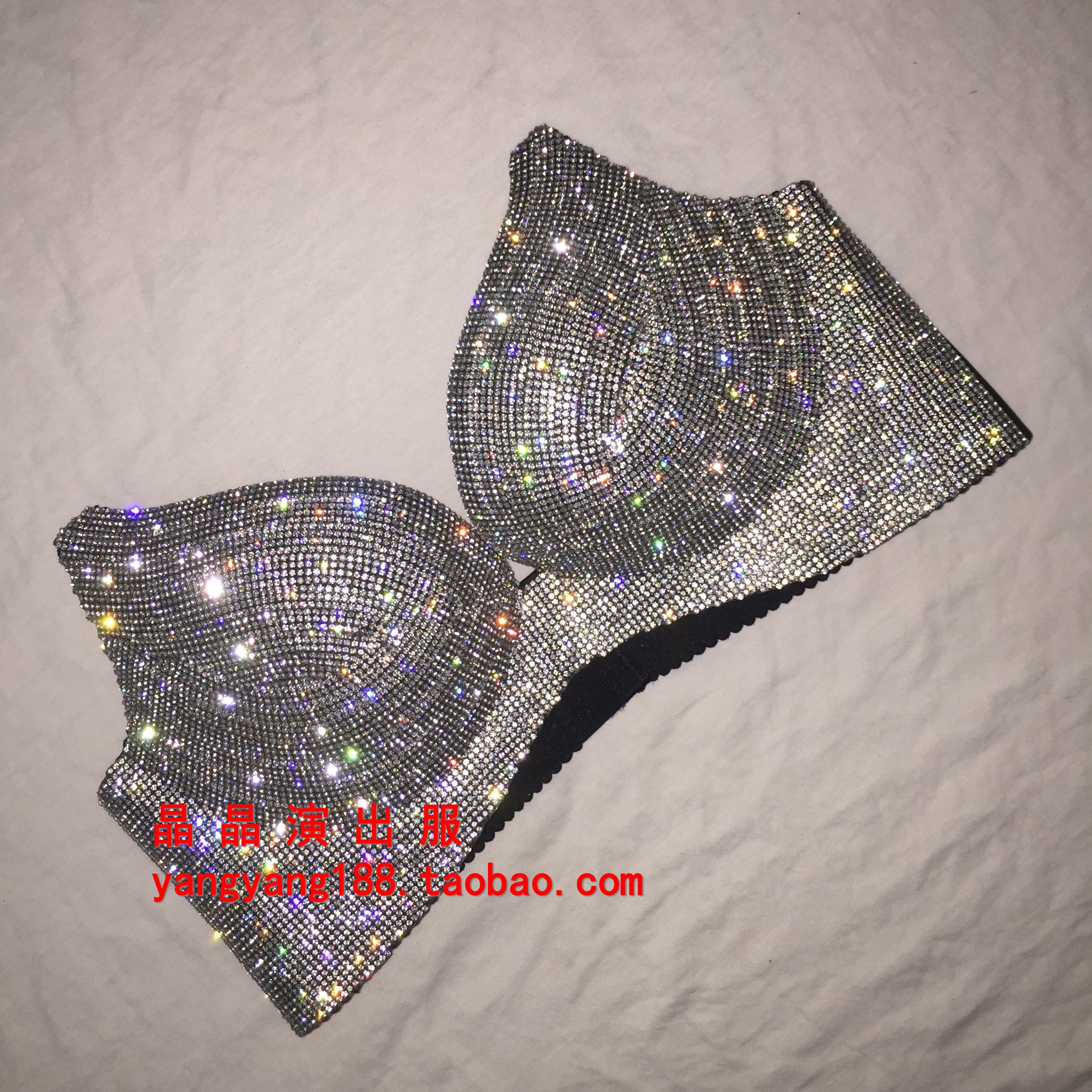 夜店走秀比基尼银色胸罩演出服