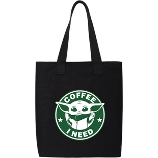 曼达洛人Mandalorian帆布袋尤达大师周边插画卡通单肩背包