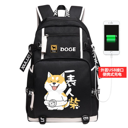 柴犬狗狗秋田犬柴帽双全doge一表人柴双肩背包小学生双肩包书包