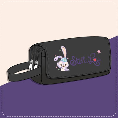 豆小萌可爱卡通帆布多层笔袋文具盒星黛露文具袋文具铅笔袋达菲熊