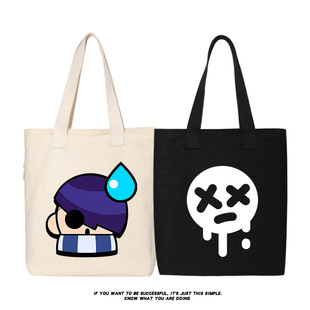 红拇指荒野乱斗帆布袋BrawlStars游戏周边里昂学生单肩包装书手提