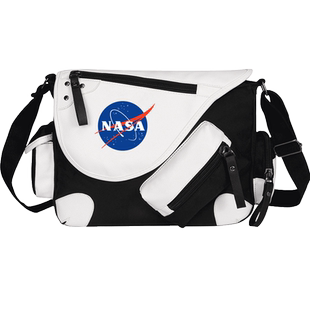 豆小萌NASA周边单肩包斜跨包美国宇航局航天局书包太空飞船痛包