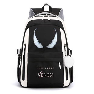 漫威周边毒液3最后一舞venom双肩背包小学生双肩包书包男女大容量