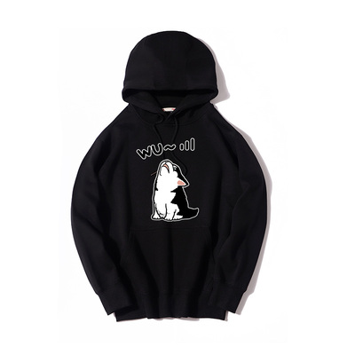 wu哈士奇二哈连帽套头卫衣