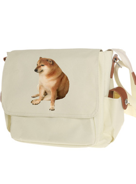 豆小萌神烦狗书包周边单肩包斜挎包doge精神污染狗动漫包柴犬背包