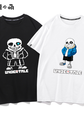豆小萌 传说之下 Steam游戏周边T恤Undertale夏季短袖二次元衣服