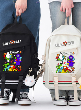 AB柴火柴人Alan Becker动漫五色组男女初高中学生书包双肩包背包