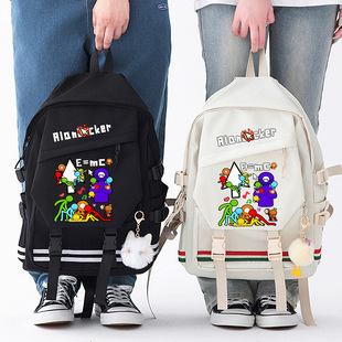 AB柴火柴人Alan Becker动漫五色组男女初高中学生书包双肩包背包