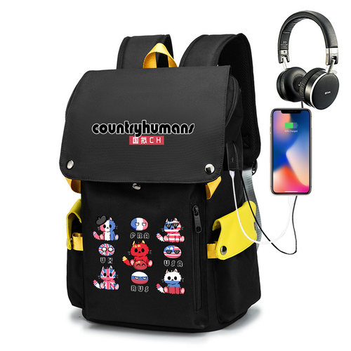 国拟CH五常周边countryhumans瓷俄美法英初高中学生双肩背包书包