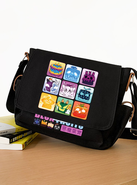 Blox fruits水果盒子恶魔游戏周边单肩包书包斜挎包小学生背包