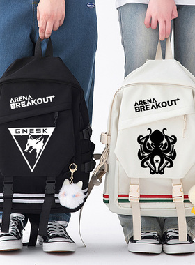 暗区突围书包游戏周边初中小学生白狼连队黑金大容量双肩背包书包