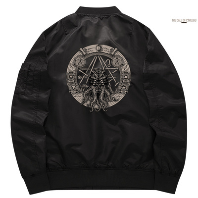 秀洛克苏鲁神话洛夫克拉夫特死灵之书秋冬加厚外套衣服飞行服夹克