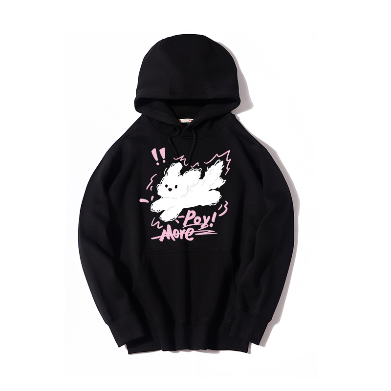 甜酷狗狗毛绒绒狗秋冬连帽卫衣